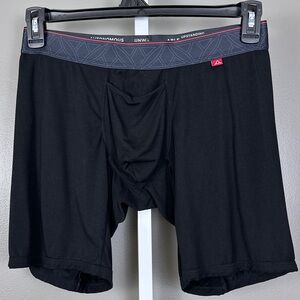 Krakatoa Men's Medium Black Pinatubo Seamless Boxer Briefs Horizontal Fly 7"